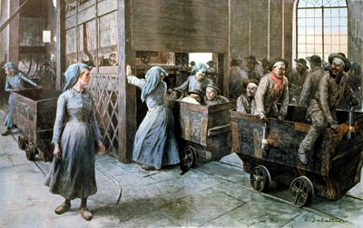 The Miners, c.1900 by Louis Remy Sabattier